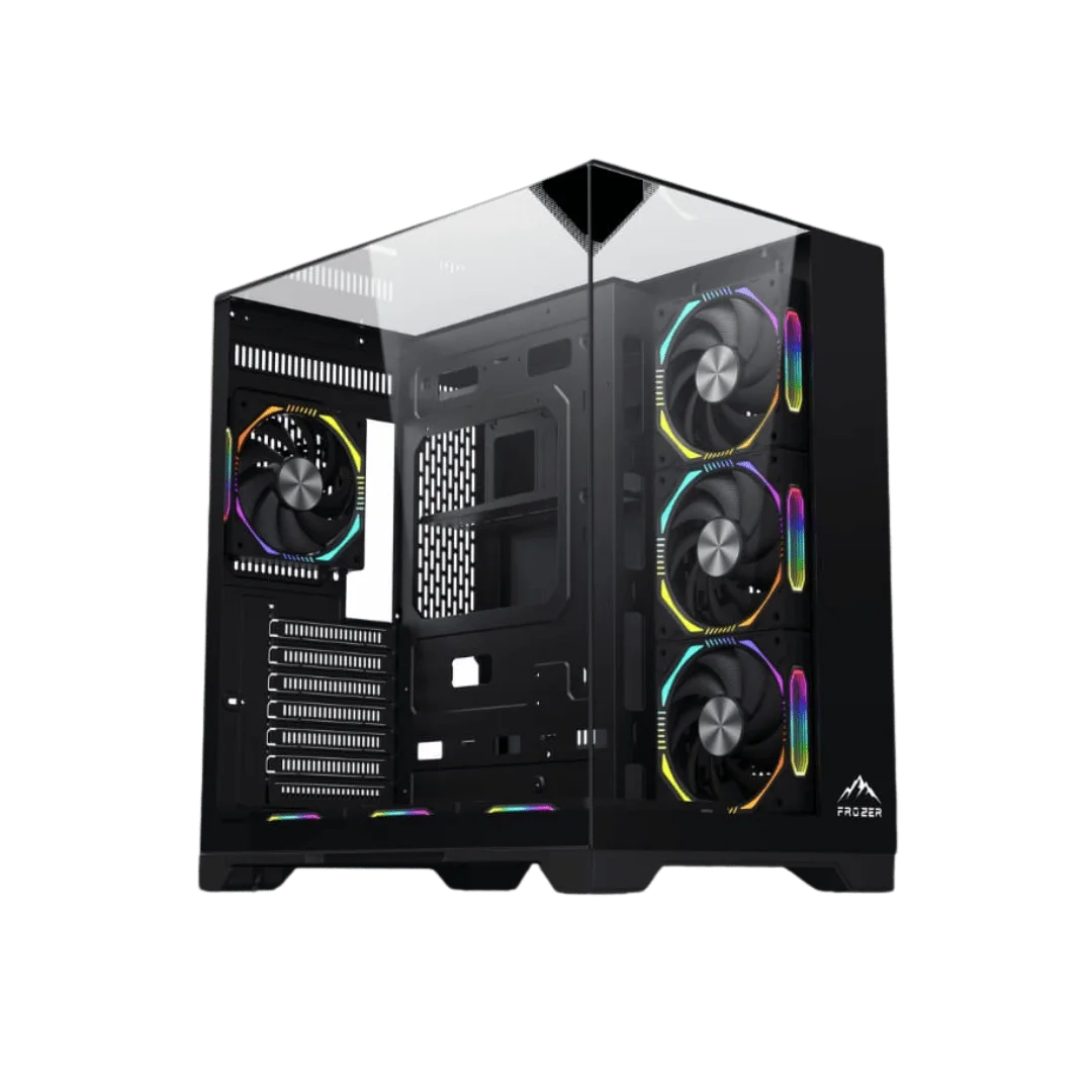 Frozer Casing Skyline Black 4x infinity Reverse Blade Fan Micro ATX Frozer Casing Skyline Black 4x infinity Reverse Blade Fan Micro ATX